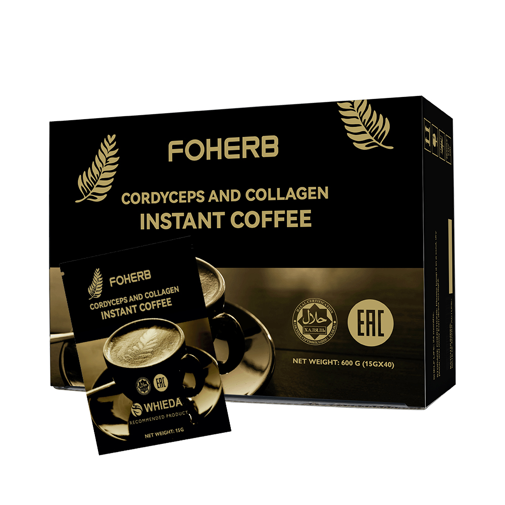 Food supplement with collagen and cordyceps