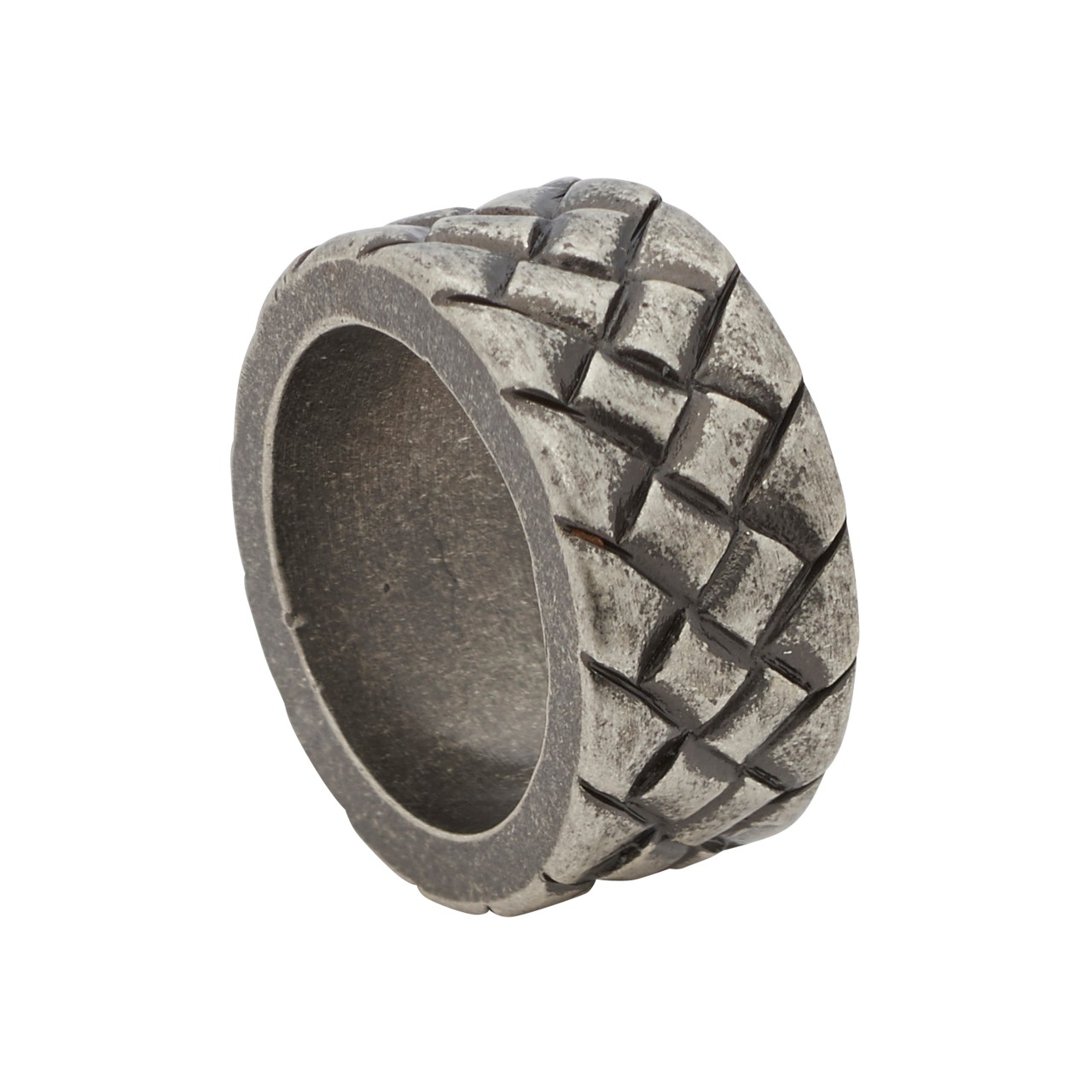 Ring in a used-look with braided pattern