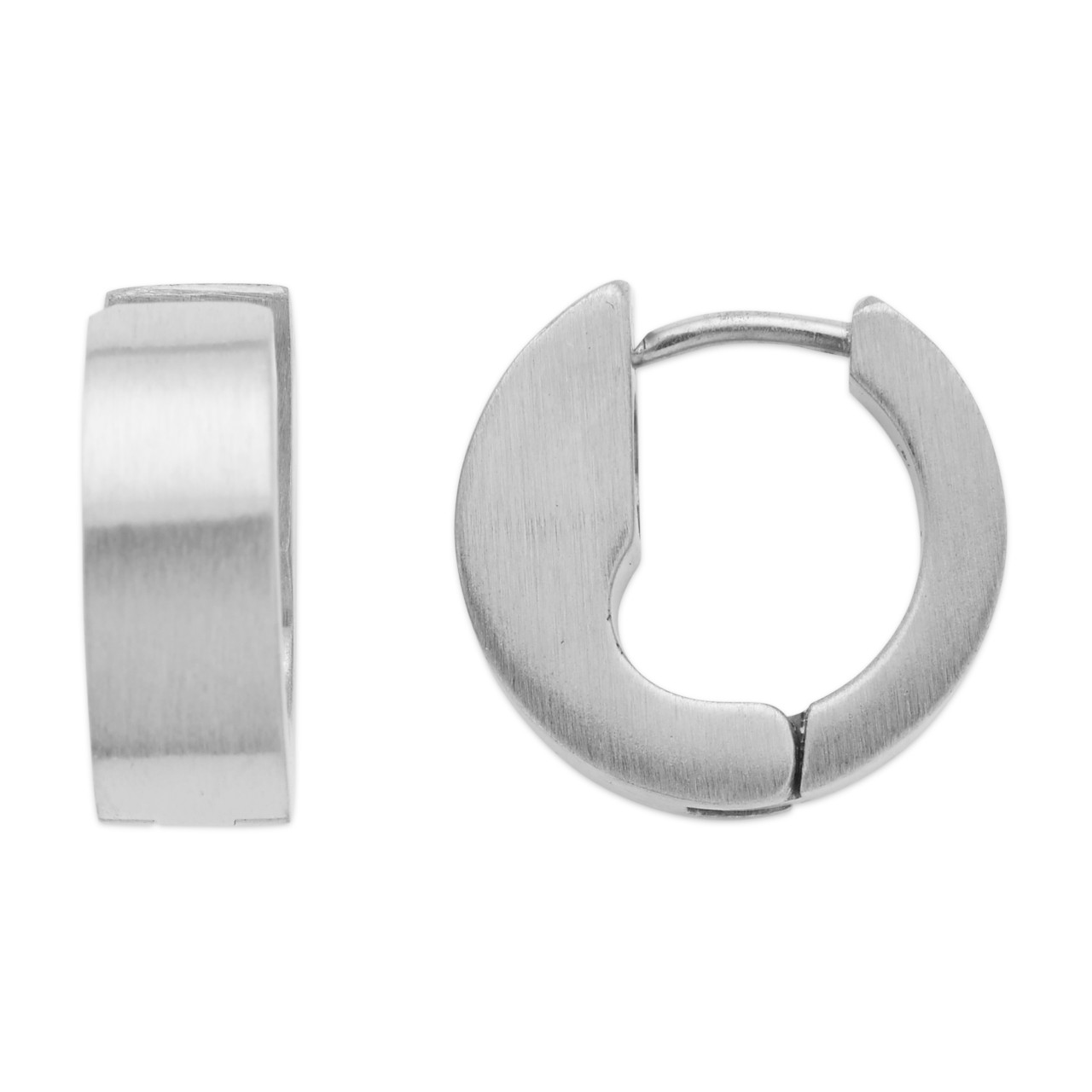 Classic creoles in brushed stainless steel