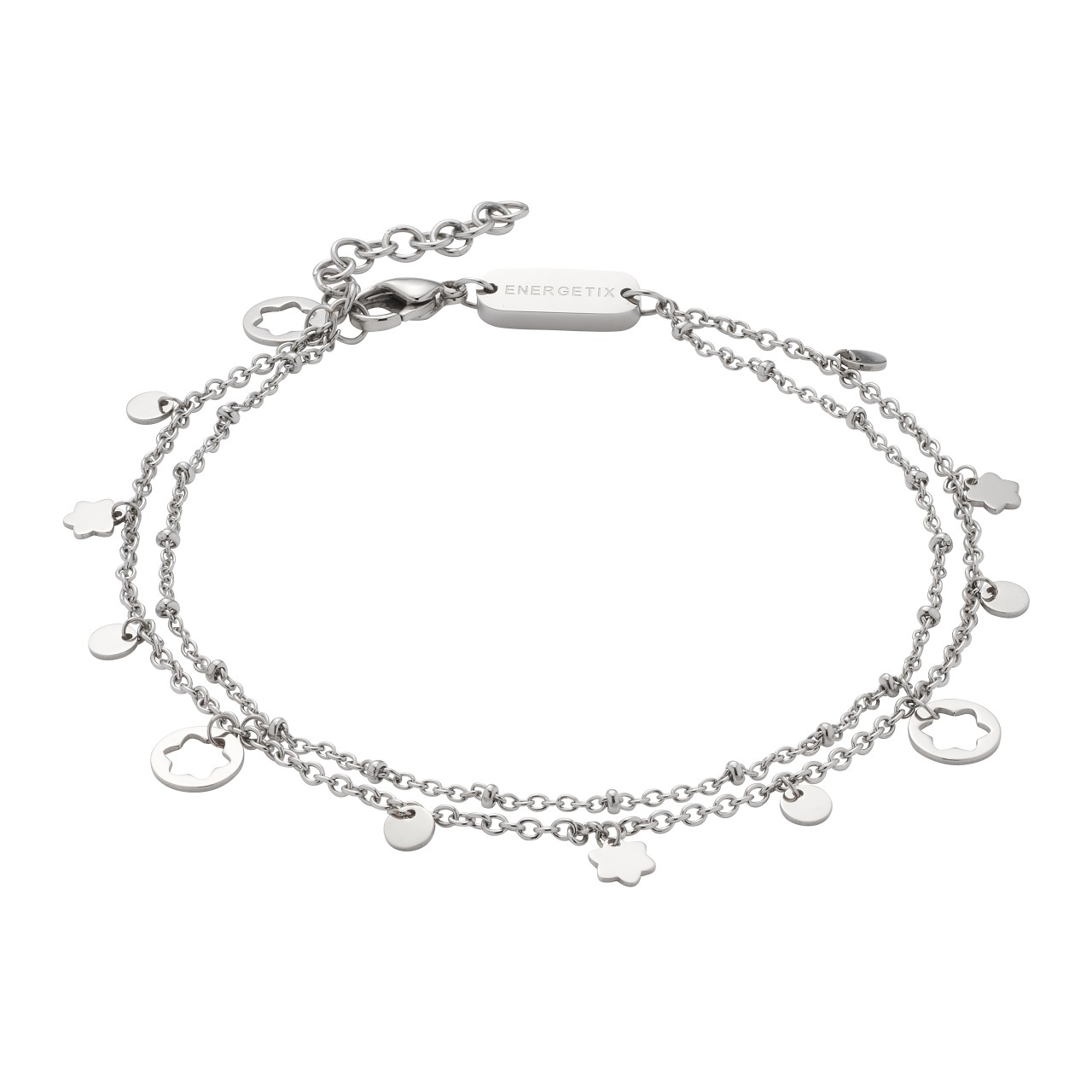 Twin-row anklet in a summery light design