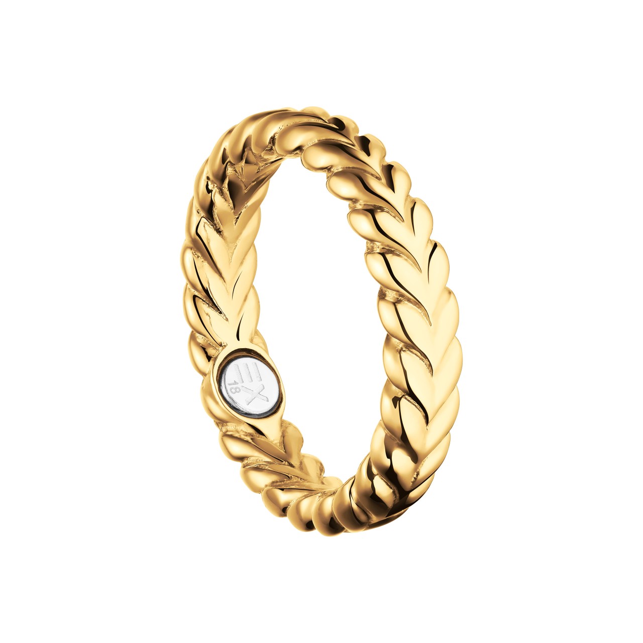 Gold-coloured heart ring