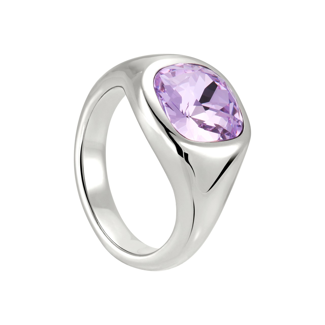 Lavender-coloured stainless-steel ring with the power of magnets