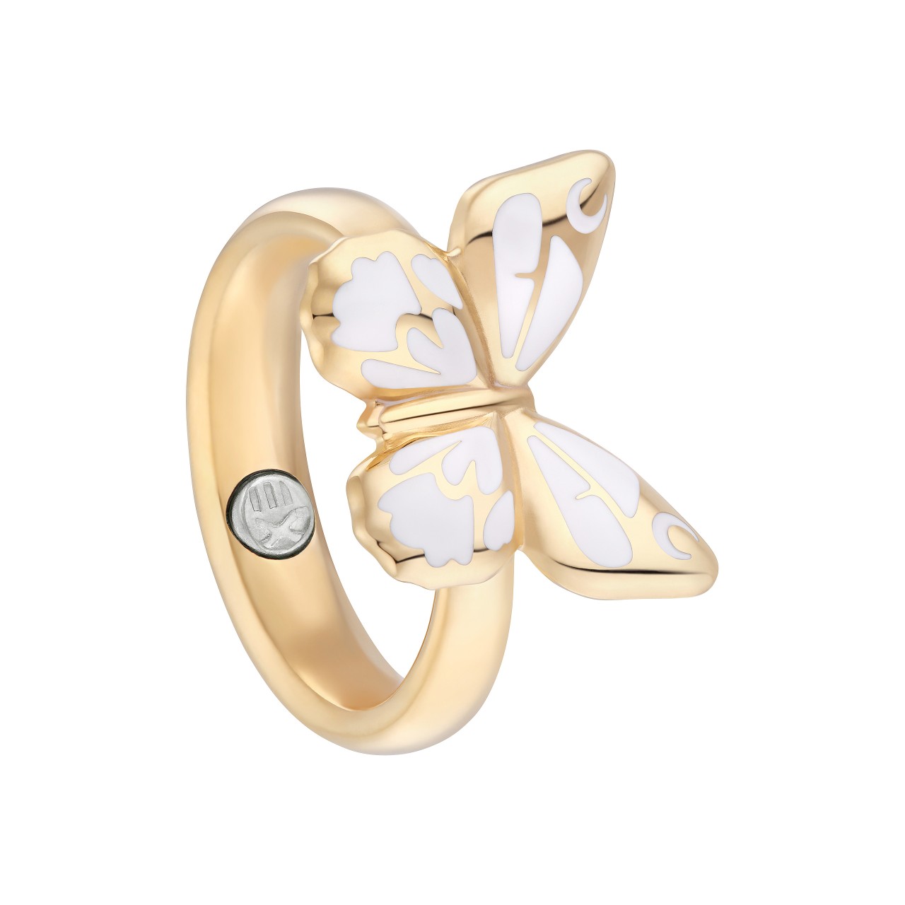 Eye-catching ring in timeless colour combination