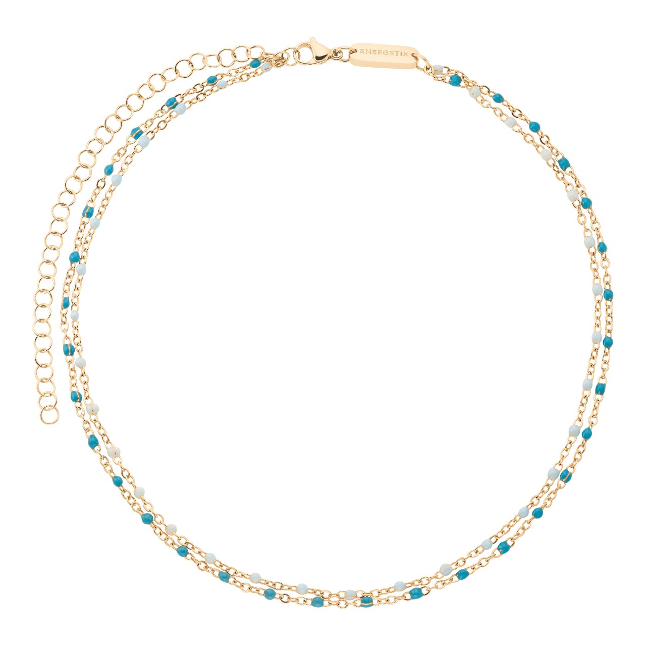 Maritime necklace with turquoise and light blue details