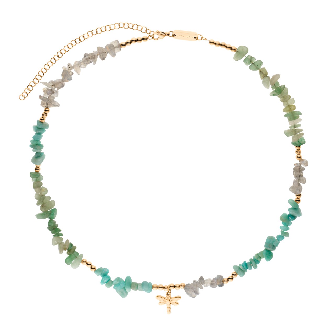 Necklace and bracelet in one - sensual gemstone look for creative people